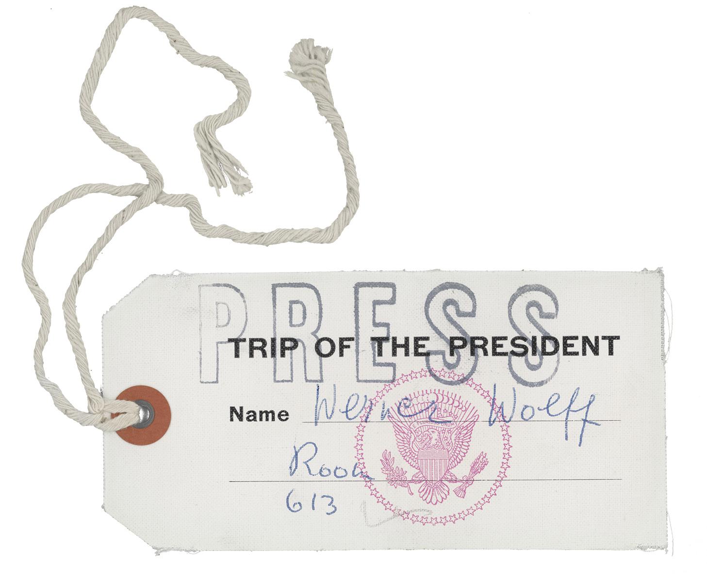 A press pass card for Werner Wolff.