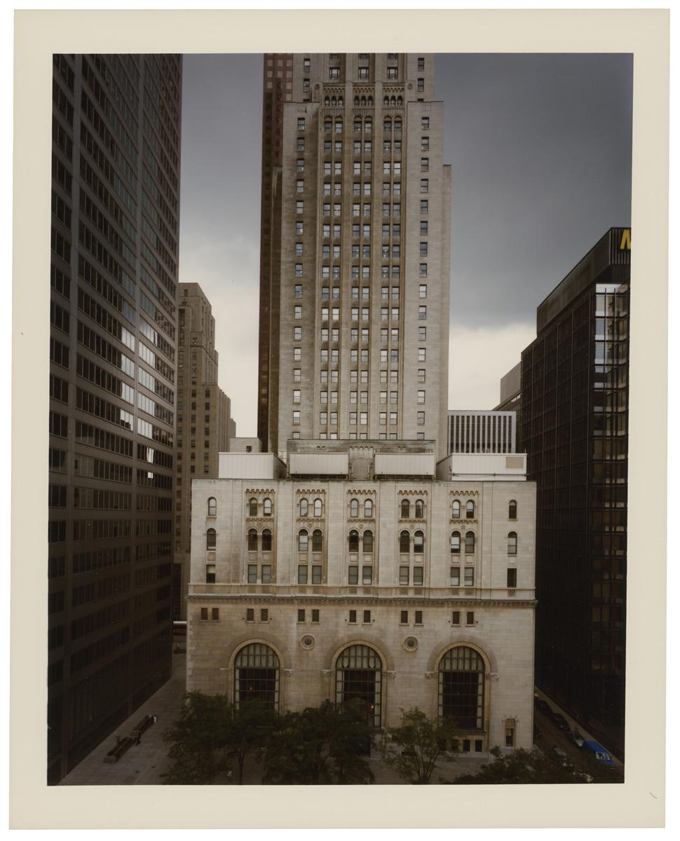 Photograph by Edward Burtynsky. A view of a bank building in Toronto.