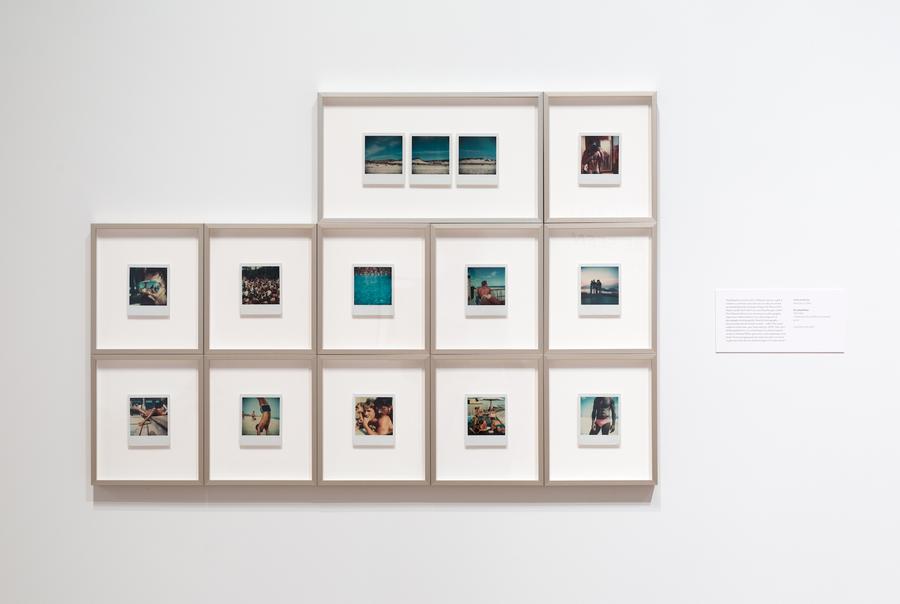 24 framed polaroids of beach scenes