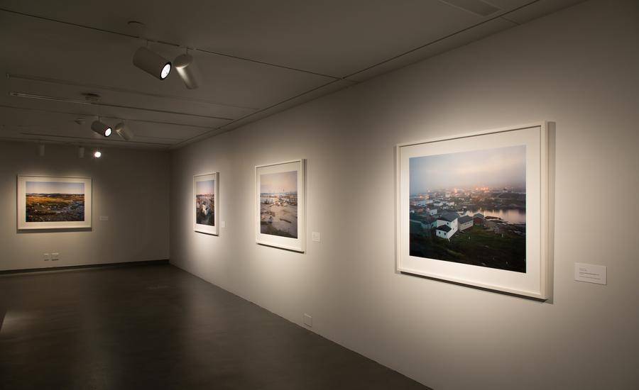 Four photographs of rural Canada in white frames