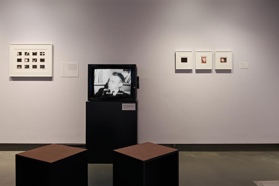 An installation view in the University Gallery at The Image Centre