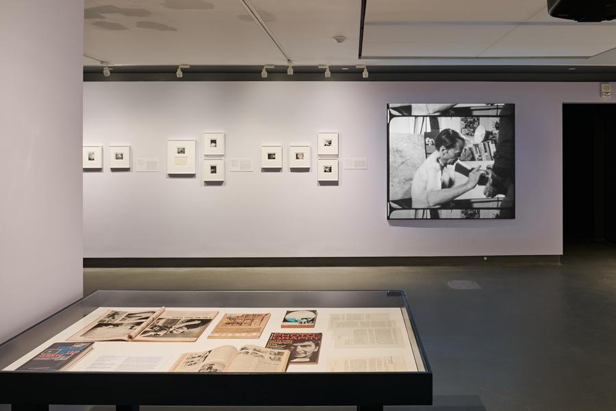 An installation view in the University Gallery at The Image Centre