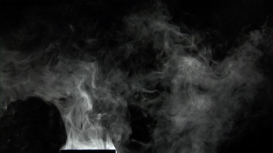 Smoke in a dark room