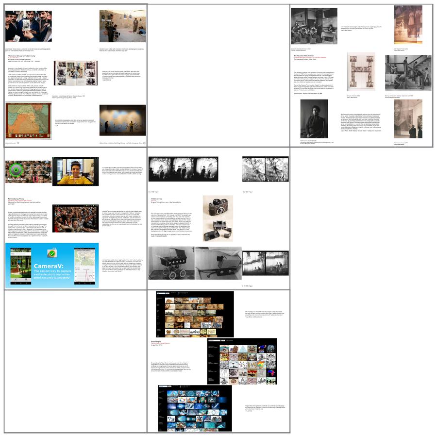 A grid of images and text