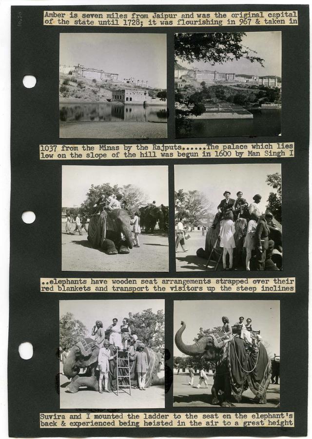 A page from a photo album of old photos