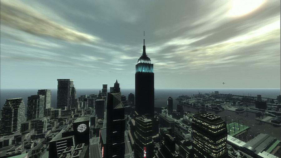 A cloudy skyline around the Empire State Building