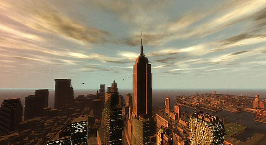 A sunset skyline around the Empire State Building