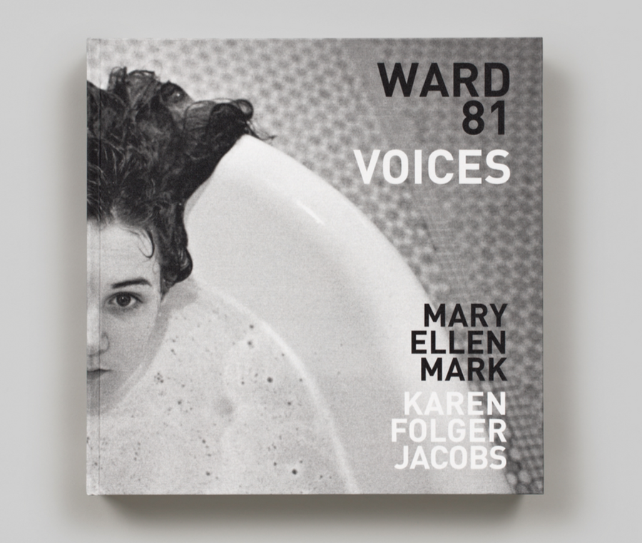 The cover of the Ward 81 Voices book, with a picture of a woman in a soapy bathtub with her hair draped over the edge.