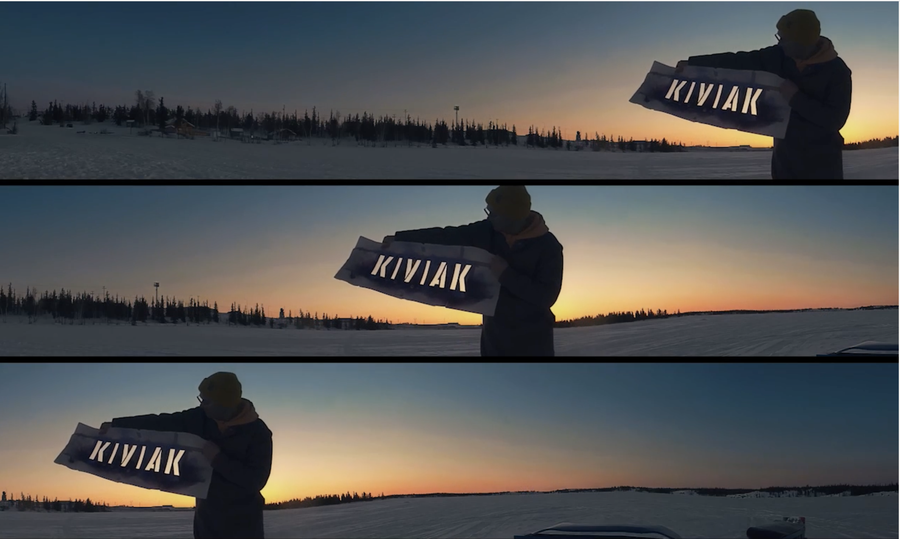 Mark Igloliorte: Tuvak Akkusinialuk Siaggijâk (Ice-Road Skating)