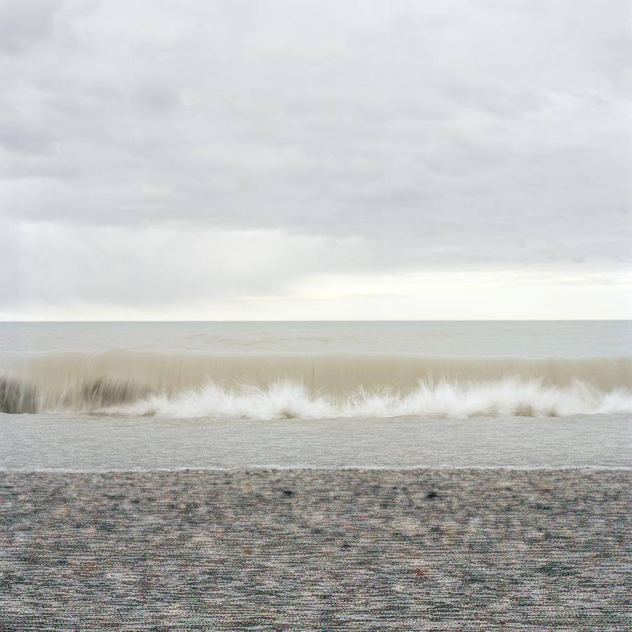 Waves rolling up to the shore