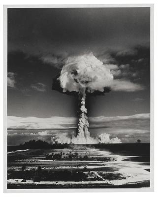 A photograph of a nuclear explosion